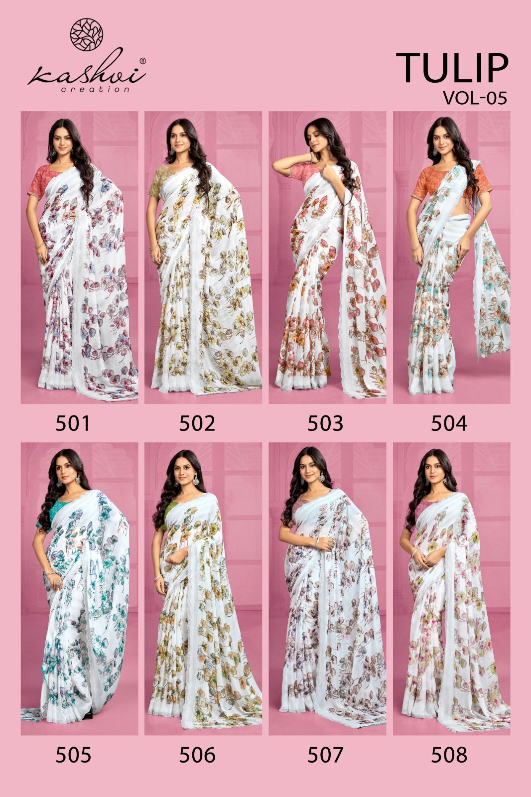 Tulip Vol 5 By Kashvi Rimzim Printed Daily Wear Sarees Orders In India